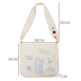 Classic Women Canvas Crossbody Bags for Ladies Casual Style Handbag