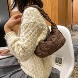 Embroidered Rhombus Shoulder Bag