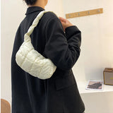 Embroidered Rhombus Shoulder Bag