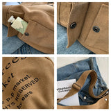Retro Canvas Bag Women Casual Messenger Style Dumpling Shoulder Bags