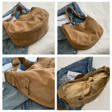 Retro Canvas Bag Women Casual Messenger Style Dumpling Shoulder Bags