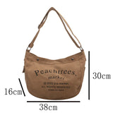 Retro Canvas Bag Women Casual Messenger Style Dumpling Shoulder Bags
