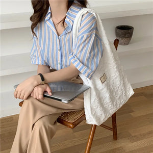 Retro Embroidered Shoulder Handbag Large-capacity Casual Ladies Shopping Bag