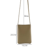 Classic Style Ladies Mobile Phone Pouch Solid PU Material Girl Messenger Bag