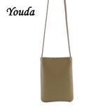 Classic Style Ladies Mobile Phone Pouch Solid PU Material Girl Messenger Bag