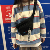 Unisex Street Style Chest Bag with Cartoon Embroidery