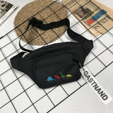 Unisex Street Style Chest Bag with Cartoon Embroidery