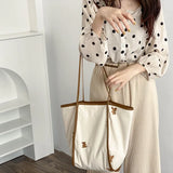 Bear Embroidery Canvas Shopping Bag Eco Handbag