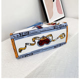 Cartoon Print Canvas Shoulder Bag for Women