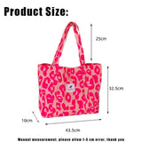 Canvas Shoulder Bag Women Large Tote Daily Shopping Contrast Books