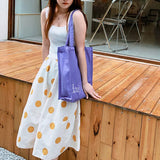 Canvas Shoulder Bag Letters Embroidery Eco Cotton Linen Handbag Tote