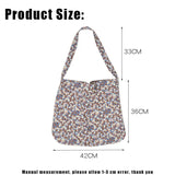 Floral Canvas Shoulder Bag for Women Retro Tote Handbag