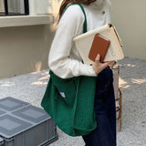 Woolen Cloth Female Shoulder Bag Eco-Friendly Handbag