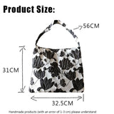 Gray Retro Flower All-match Shoulder Bag for Women
