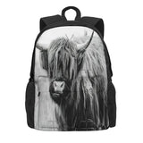 Highland Cow Backpack for Travel and Hiking