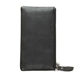 Minimalist Long Slim Crazy Horse Leather Purse