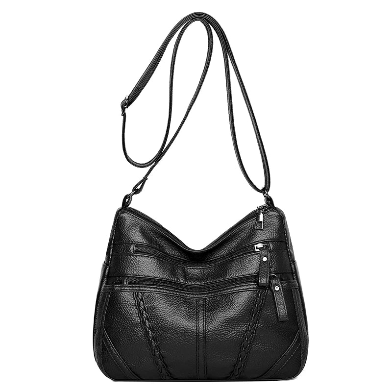 Youth Casual Ladies Shoulder Bag Solid Women Messenger Bags Sheepskin Cross Bag