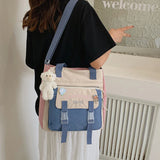 Youth Female Canvas Handbags Shoulder Bags Messenger Bag Student Tote Crossbody