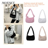 Retro Solid Underarm Bag Women Party Purse