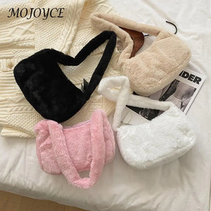 Retro Solid Underarm Bag Women Party Purse