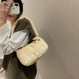 Retro Solid Underarm Bag Women Party Purse