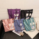 Youth Ladies Nylon Shoulder Bag Large Capacity Crossbody Travel Bags