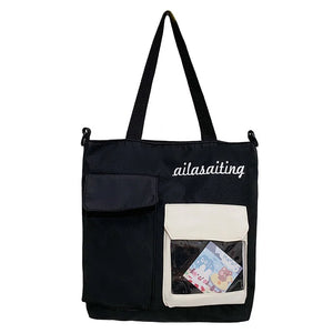 Youth Ladies Nylon Shoulder Bag Large Capacity Crossbody Travel Bags