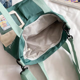 Youth Ladies Nylon Shoulder Bag Large Capacity Crossbody Travel Bags