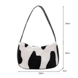 Youth Ladies Plush Shoulder Underarm Bag Handbag Clutch Totes