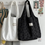 Youth Messenger Bag Canvas Tote Student Book Bag Large Capacity Handbag