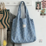 Youth Messenger Bag Canvas Tote Student Book Bag Large Capacity Handbag