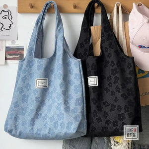 Youth Messenger Bag Canvas Tote Student Book Bag Large Capacity Handbag