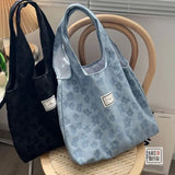 Youth Messenger Bag Canvas Tote Student Book Bag Large Capacity Handbag