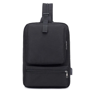 Youth Men USB Charging Backpack School Casual Sling Chest Bag Boys Travel Bag