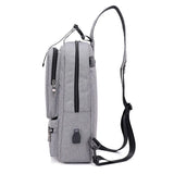 Youth Men USB Charging Backpack School Casual Sling Chest Bag Boys Travel Bag