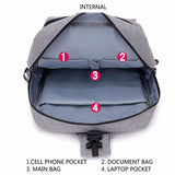 Youth Men USB Charging Backpack School Casual Sling Chest Bag Boys Travel Bag