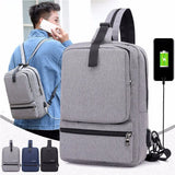 Youth Men USB Charging Backpack School Casual Sling Chest Bag Boys Travel Bag
