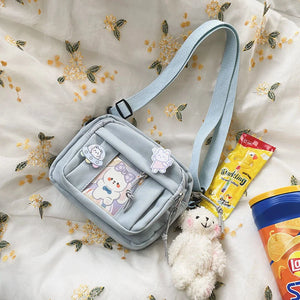 Youth Canvas One Shoulder Bag Crossbody for College Student