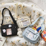 Youth Canvas One Shoulder Bag Crossbody for College Student