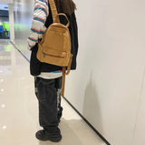 Youth Small Canvas Koran Backpack 90s Grunge Stylish Fabric