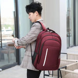 Youth Student Schoolbag Reflective Strip Waterproof Travel Backpack