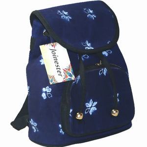 Yunnan National Style Floral Print Cotton Backpack