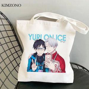 Yuri on Ice shopping bag tote woven sac toile