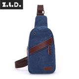 Z.L.D. Canvas Bag Lady Messenger Chest Shoulder Large Capacity Square