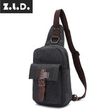 Z.L.D. Large-Capacity Chest Bag Canvas Shoulder Bag