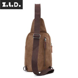 Z.L.D. Large-Capacity Chest Bag Canvas Shoulder Bag