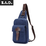 Z.L.D. Large-Capacity Chest Bag Canvas Shoulder Bag