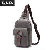 Z.L.D. Large-Capacity Chest Bag Canvas Shoulder Bag