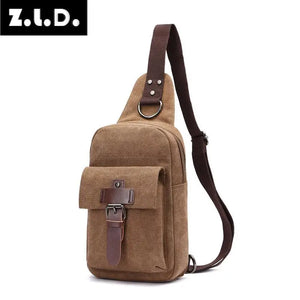 Z.L.D. Large-Capacity Chest Bag Canvas Shoulder Bag