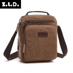 Z.L.D.Handmade Shoulder Bag Large Capacity Canvas Messenger Handbag